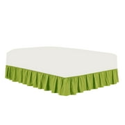 The Great American Store Premium 1800 Series Brushed Microfiber Easy Fit Gathered Style Ruffled Bed Skirt - 19 Inch Drop Length (Twin XL Size, Solid Light Green) - Covers Bed Legs & Frame