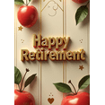 thumbnail image 4 of Happy Retirement Banner with Apple Decor Background Party Decors Retirement Celebration Photography Props Backdrop Decorations, 4 of 4