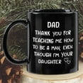 thumbnail image 2 of Gifts for Dad - Dad Thank You for Teaching Me Coffee Mugs, Father's Day Gifts, Dad Mugs, Dad Christmas Gifts, Dad Birthday Gifts, Modwnfy Black 11 fl oz Coffee Mugs Ceramic Mug Tea Cup, 2 of 9