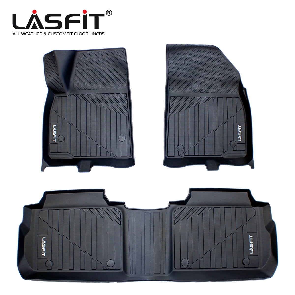 KUST All Weather Floor Mats for Cadillac XT5 2017-2021 Custom Fit Floor Liner 1st & 2nd Row Liners Non-Slip