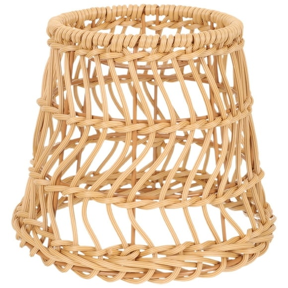 Rattan Lampshade Pastoral Style Lamp Cover Woven Lamp Cover Decorative Woven Lampshade Decor