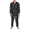 thumbnail image 3 of Cauagu Turtle Print Men's Long-Sleeve Pajama Set,Soft Button-Front 2Pjs for Men Long Sleeve Men’s Sleepwear-Medium, 3 of 7