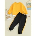 thumbnail image 5 of GXFC Little Boys Fall Tracksuit Outfits Set Clothes 1T 2T 3T 4T 5T Kids Boys Long Sleeve Contrt Color Sweatshirt and Sweatpants 2 Piece Cual Autumn Clothing for Toddler Boys, 5 of 9