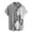 Grey, variant on Mens Button Up Shirt Musical Symbol Print Turndown Collar Shirt Short Sleeve Casual Relaxed Fit Lightweight Men Shirts