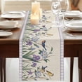 thumbnail image 3 of Table Runners 70 Inches Long Dress Scarves, Spring Flowers Farmhouse Coffee/Dining/Kitchen Table Decor, Holiday Table Runner, Vintage Floral Leaves Birds Farmhouse Plaid 13x70 Inch, 3 of 9