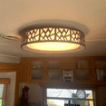 thumbnail image 2 of DingLiLighting 18.5" LED Modern Ceiling Light with Remote Black Flush Mount Light Fixture Dimmable for Living Room Bedroom Kitchen Dining, 3 Color Changeable, 2 of 7