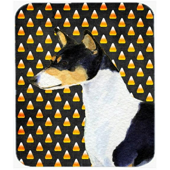 Basenji Candy Corn Halloween Portrait Mouse Pad, Hot Pad Or Trivet