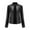 Black, variant on IROINNID Women's Faux Leather Jacket Stand Collar Solid Color Long Sleeve Leisure Slim Stand Zip Motorcycle Suit Belt Coat Jacket Tops, Gold