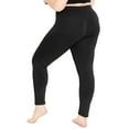 thumbnail image 3 of Stretch Is Comfort Women's Cotton/Spandex Plus Size Leggings Black 6X, 3 of 6