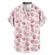 thumbnail image 4 of Blusa y camisa de manga corta con cuello vuelto para hombre, blusa informal de moda con cuello vuelto, blusa estampada de manga corta con botones, blusa de poliéster para hombre, 4 of 6