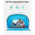 thumbnail image 6 of OutdoorMaster Beach Tent for 3-4 Person - Easy Setup and Portable Beach Shade Sun Shelter Canopy with UPF 50+ UV Protection Removable Skylight Family Size-Blue, 6 of 9