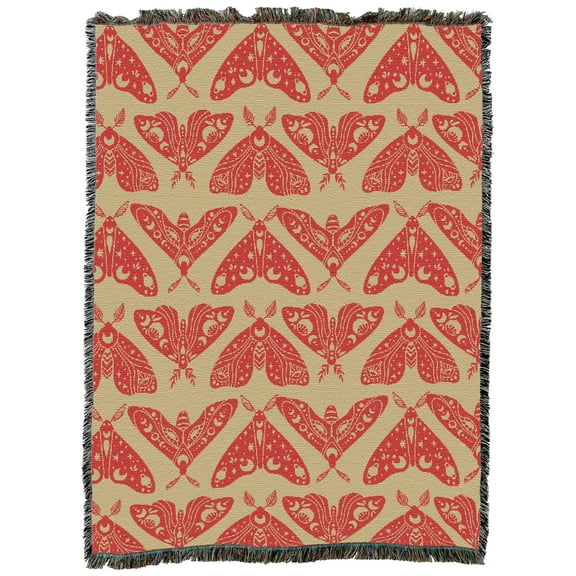 Pure Country Weavers Celestial Moth Large Tapestry Throw Woven from Cotton - Made in The USA (72x54)