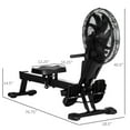thumbnail image 6 of Soozier Air Rowing Machine, Foldable Rower with Digital Monitor & Steel Frame for Gym or Home Use, 6 of 8
