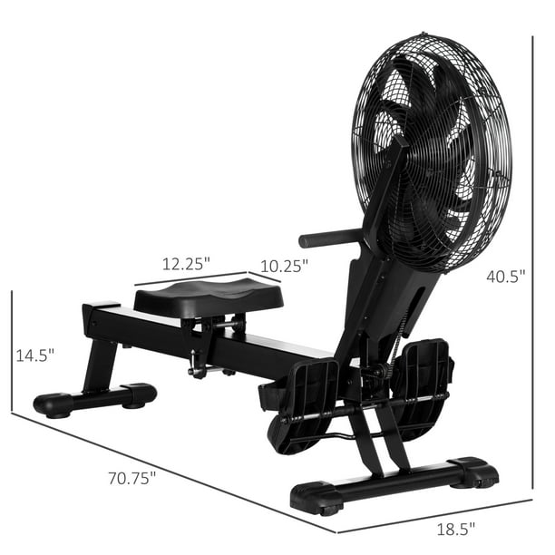 Air Rowing Machine, Foldable Rower with Digital Monitor & Steel Frame for Gym or Home Use - Walmart.com