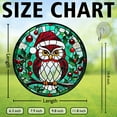 thumbnail image 2 of Pawberry Owls Window Hanging Stained Glass, Owls Suncatchers for Windows Stained Glass, Stained Glass Owls suncatcher, 2 of 7