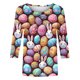 thumbnail image 5 of Camisetas de Pascua para Mujeres Casual Suelto Cuello Redondo Tres Cuartos de Manga Suéter, 5 of 6
