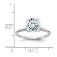 thumbnail image 4 of 14k White Gold .80ct 6mm Round Colorless Moissanite Solitaire Engagement Ring Size 5.5, 4 of 5