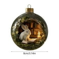 thumbnail image 3 of Adornos Navideños Planos De 8cm, Serie De Animales De Librería, Compañeros De Lectura, Decoraciones Con Diseño De Plástico Multicolor Para Árbol De Navidad Y Hogar, Conejo (1 Unidad) Rkxzt, 3 of 9