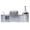 Silver 128'', variant on CTOSPOATO 112 Inch Outdoor Kitchen Island,108000 BTU Stainless Steel Gas BBQ Grill Combo with Pizza Oven,Rotisserie,Refrigerator,Wine Cooler,Granite Countertops,Silver