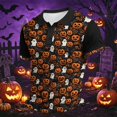 thumbnail image 6 of IAJDKMEK Halloween Men's Polo Short SleeveShirt - Button-Down Soft Knit Shirt, Lightweight Summer Shirt for Party, Golf, Daily Wear & Costume Events,Earthy Yellow M, 6 of 7