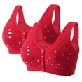 thumbnail image 1 of WILLBEST Brasier Push Up Mujer Sujetador De Mujer Con Hebilla Frontal Y Borde De Encaje, Sin Aro De Acero, Ajuste Sin Costuras, Para Yoga, Dormir, Talla Grande 143, 1 of 2