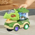 thumbnail image 2 of Usloyux Kids Toys Under $5 Electric Steam Train Truck Toy,Monster Dinosaur Truck Toy with Smokes,Flashing Lights & Sound, 360 Rotation Bump and Go Car Toddler Toy for Boys Girls, 2 of 9