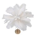 thumbnail image 3 of Ostrich Feather Lamp, Touch Switch Easy Installation Stepless Dimming Desk Lamp Touch Sensitive With Gold Metal Base For Bedside, 3 of 8