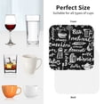 thumbnail image 6 of Yiaed Pasta Bacon Print Leather Coasters for Drinks - Cup Coasters Coffee Table Kitchen Table Bar, Home & Office Gifts Handmade Drink Coasters-Square, 6 of 6