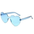 thumbnail image 1 of Lady Sunglasses Eye Protection Solid Color Cute Heart Shape Transparent Outdoor Sunglasses for Travel, 1 of 10