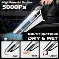thumbnail image 4 of Aspirador de coche 6000Pa Succión | Portátil de mano de alta potencia 120W | Cable 12V para coche, camión, SUV | Filtro lavable a prueba de fugas | Kit de limpieza del interior del coche | Cordón, 4 of 8