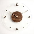 thumbnail image 2 of Reloj de pared nórdico Zulema 14 pulgadas Madera maciza Acrílico Silencioso, 2 of 8