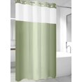 thumbnail image 4 of Sage Green Ombre No Hook Shower Curtain Waterproof, Bathroom Curtains with Snap in Liners and See Through Top Window, Modern Gradient Abstract Art Hotel Style Bathtub Curtains Shower 36"Wx72"L, 4 of 8