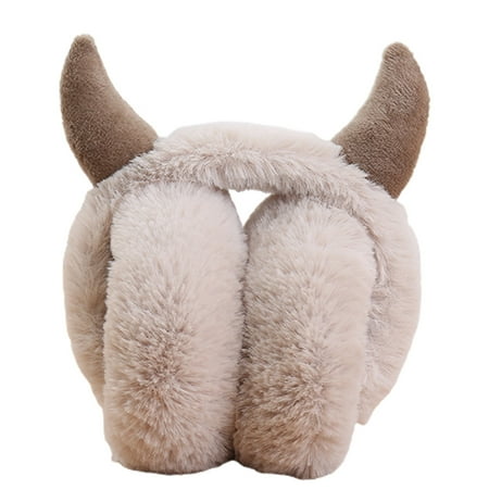 

ZOYONE Ear Muffs for Womens Cute Ear Muffs Foldable Winter Ear Warmers With Horns