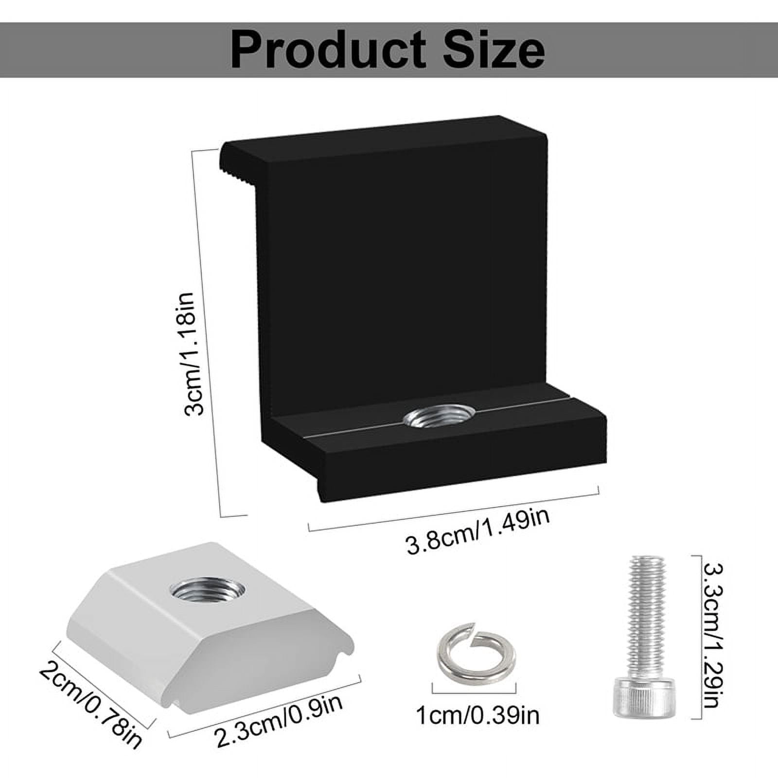 12 Pack Solar Module Holder End Clamp, End Clamp for Mounting Solar Panel, Side Clamp for PV Solar Module Fixings 30Mm