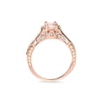 thumbnail image 2 of Bague de Fiançailles Vintage en Morganite et Diamants 1 Ct en Or Rose 14 K, 2 of 4