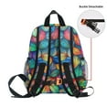 thumbnail image 5 of FORMRS School Backpack with Front Zippered Pocket 12" Student Travel Daypack, Vibrant Art Leaves Pattern, 5 of 6