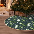 thumbnail image 5 of Daiia Green Frogs Drawing Merry Christmas Tree Skirt , Xmas Large Lace-up Tree Skirt, Santa Snowflakes Rustic Home Decorations New Year Party Farmhouse Decor-36", 5 of 6