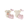 thumbnail image 2 of BemeyourBBs 3Pcs Newborn Baby Girl Cowgirl Outfit Infant Girls Summer Clothes Short Sleeve Boots Print Romper Shirt Belted Bubble Shorts Set and Headband, 2 of 9