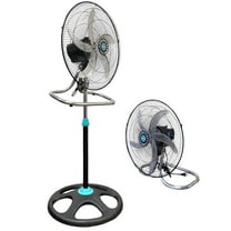 ZNERGY 2 PACK 18 Inch 2 in 1 Modern Industrial Floor And Stand Fans 3 Speeds Metal Blades Oscillation