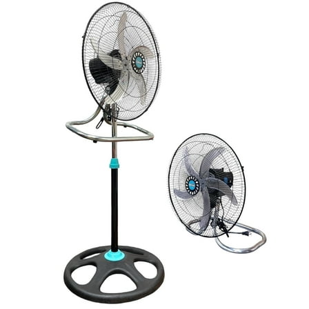 ZNERGY 2 PACK 18 Inch 2 in 1 Modern Industrial Floor And Stand Fans 3 Speeds Metal Blades Oscillation