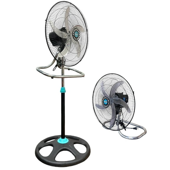 ZNERGY 2 PACK 18 Inch 2 in 1 Modern Industrial Floor And Stand Fans 3 Speeds Metal Blades Oscillation
