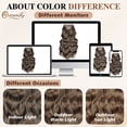 thumbnail image 6 of CREAMILY Brown Clip in Hair Extensions 23 Inch 4pcs Long Wavy Hair Extensions Double Weft Synthetic Hairpieces for Women, 6 of 7