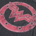 thumbnail image 3 of Wonder Woman - Camiseta Emblema Desgastado para Mujer (Gris Oscuro Jaspeado, Rosa), 3 of 3