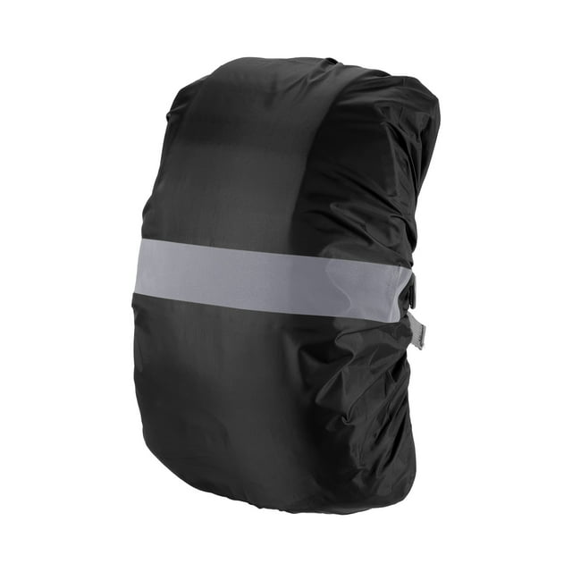 Unique Bargains 15-25L Waterproof Backpack Rain Cover with Reflective Strap XS Black