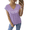 2-Purple, variant on GIFFIMY Women's Bohemian Celestial Graphic V-Neck Short Sleeve T-Shirt Mint Relaxed Fit Everyday Top
