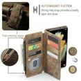 thumbnail image 4 of CaseMe Case for Samsung Galaxy S21 Ultra Wallet Case for Women Men, Fashion Durable PU Leather Magnetic Flip Lanyard Strap Wristlet Zipper Card Holder Wallet Phone Case for Galaxy S21 Ultra 6.8-inch, 4 of 11