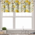 thumbnail image 3 of Ambesonne Vintage Valance & Curtain, Narcissus Wildflowers, 55"x36", Yellow Cream Pale Green, 3 of 6