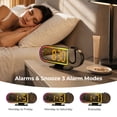 thumbnail image 5 of Jionchery Projection Alarm Clock for Heavy Sleepers, Extra-Loud Bedside Digital Clock with Large Display, RGB Night Light with Snooze & Adjustable Brightness, Customizable Alarm for Kids Adults, 5 of 8