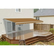 10x8ft Electric Patio Awning Retractable Motorized Sun Shade Shelter Aluminum Frame Waterproof Garden Canopy