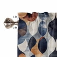 thumbnail image 5 of Kitchen Curtains 54 Inches length, Navy Blue Burnt Orange Window Treatment Curtain Drapes, Retro Abstract Geometric Thermal Insulated Drapes for Basement Hotel RV, 42"x54", 2 Panels, 5 of 7